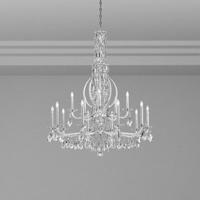 Siena 17 Light Crystal Chandelier in Stainless Steel-img-1