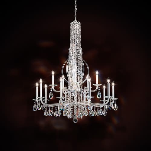 Siena 17 Light Crystal Chandelier in Stainless Steel-img-2