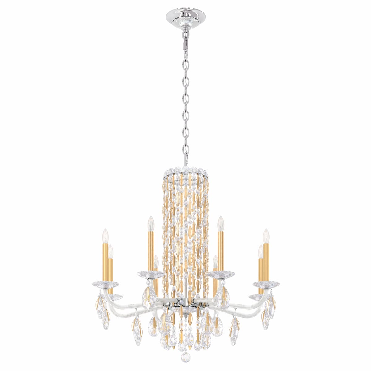 Siena 8 Light Crystal Chandelier in Heirloom Gold-img-2