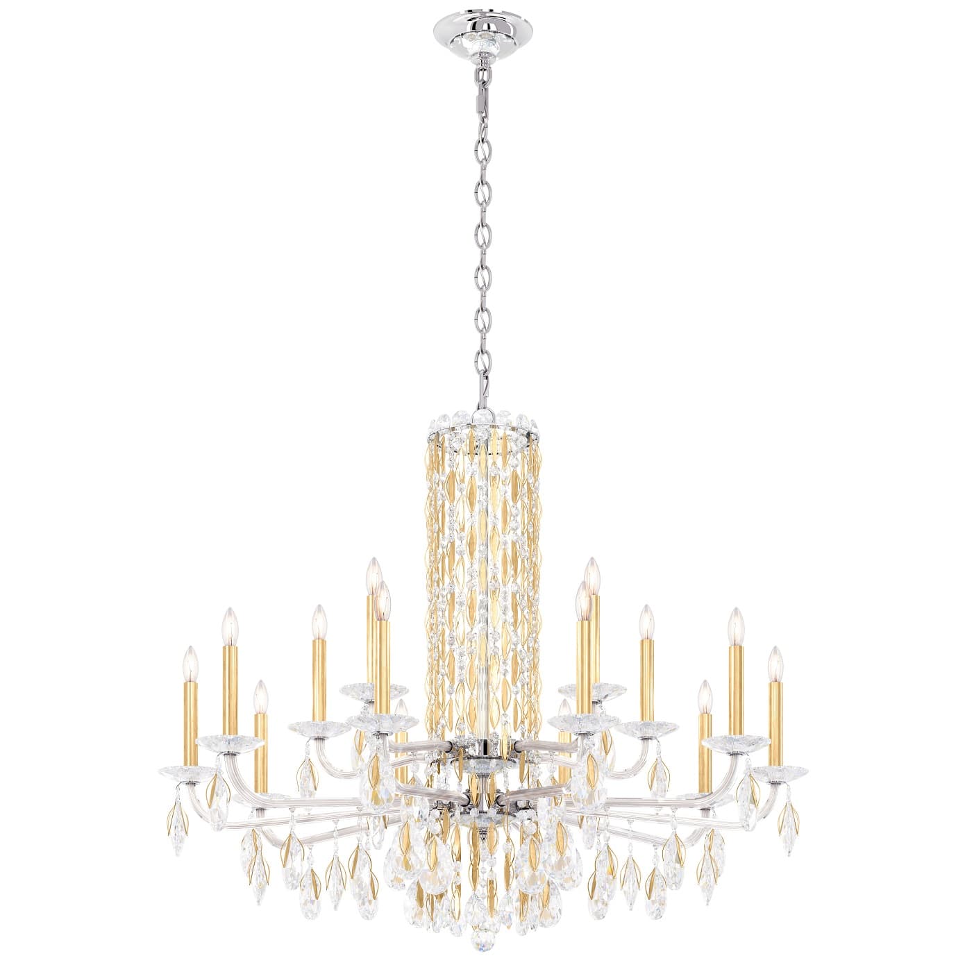Siena 15 Light Crystal Chandelier in Stainless Steel-img-3
