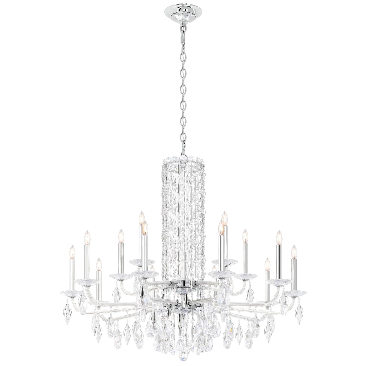 Siena 15 Light Crystal Chandelier in Stainless Steel-img-4