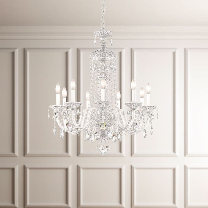 Sterling 9 Light Crystal Chandelier in Polished Silver-img-1