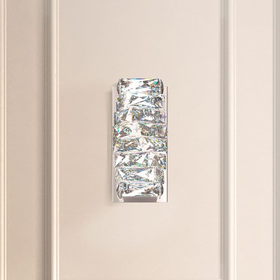 Glissando Crystal Wall Light in Stainless Steel-img-1