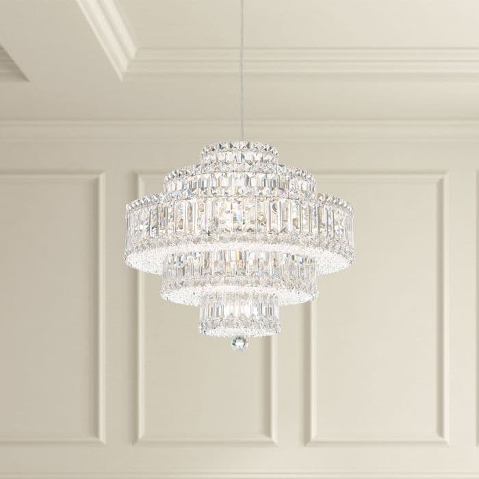 Plaza 22 Light Crystal Chandelier in Stainless Steel-img-1
