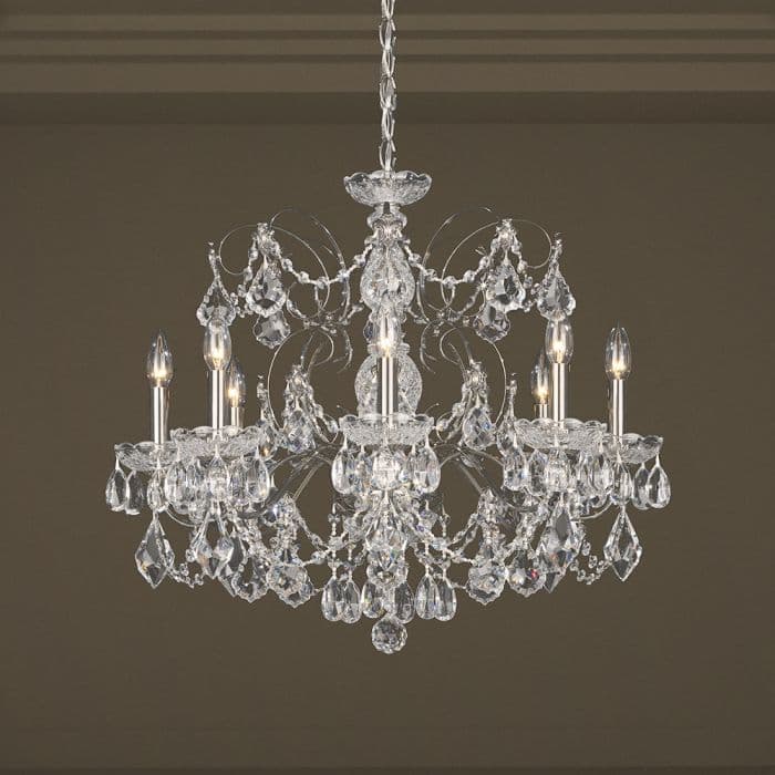 Century 8 Light Crystal Chandelier in Polished Silver-img-1