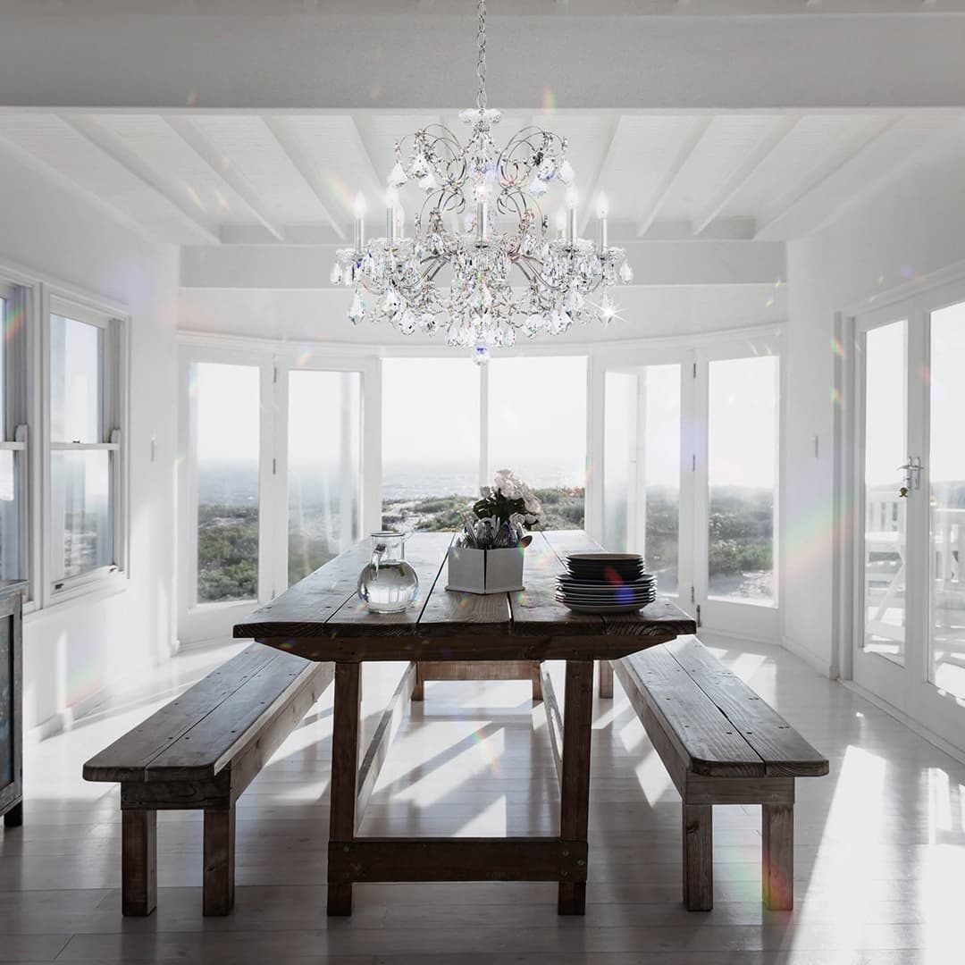 Century 8 Light Crystal Chandelier in Polished Silver-img-2