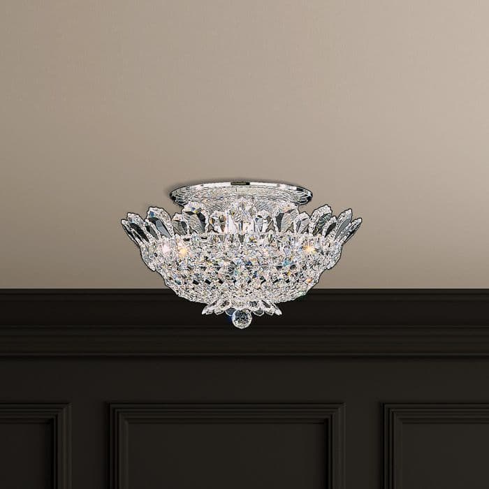 Trilliane 8 Light Crystal Semi-Flush in Polished Silver-img-1