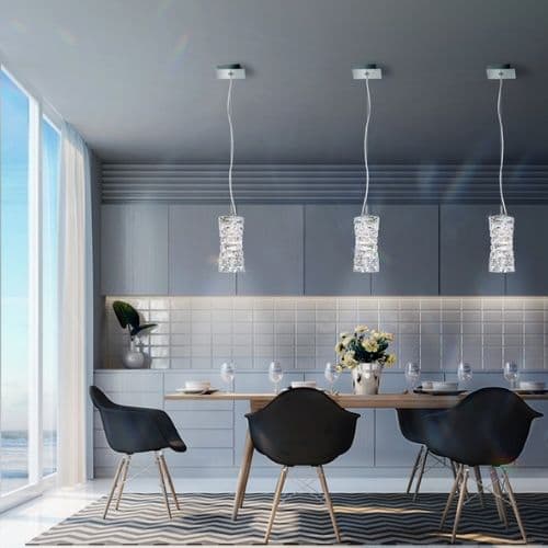 Glissando Crystal Pendant in Stainless Steel-img-2