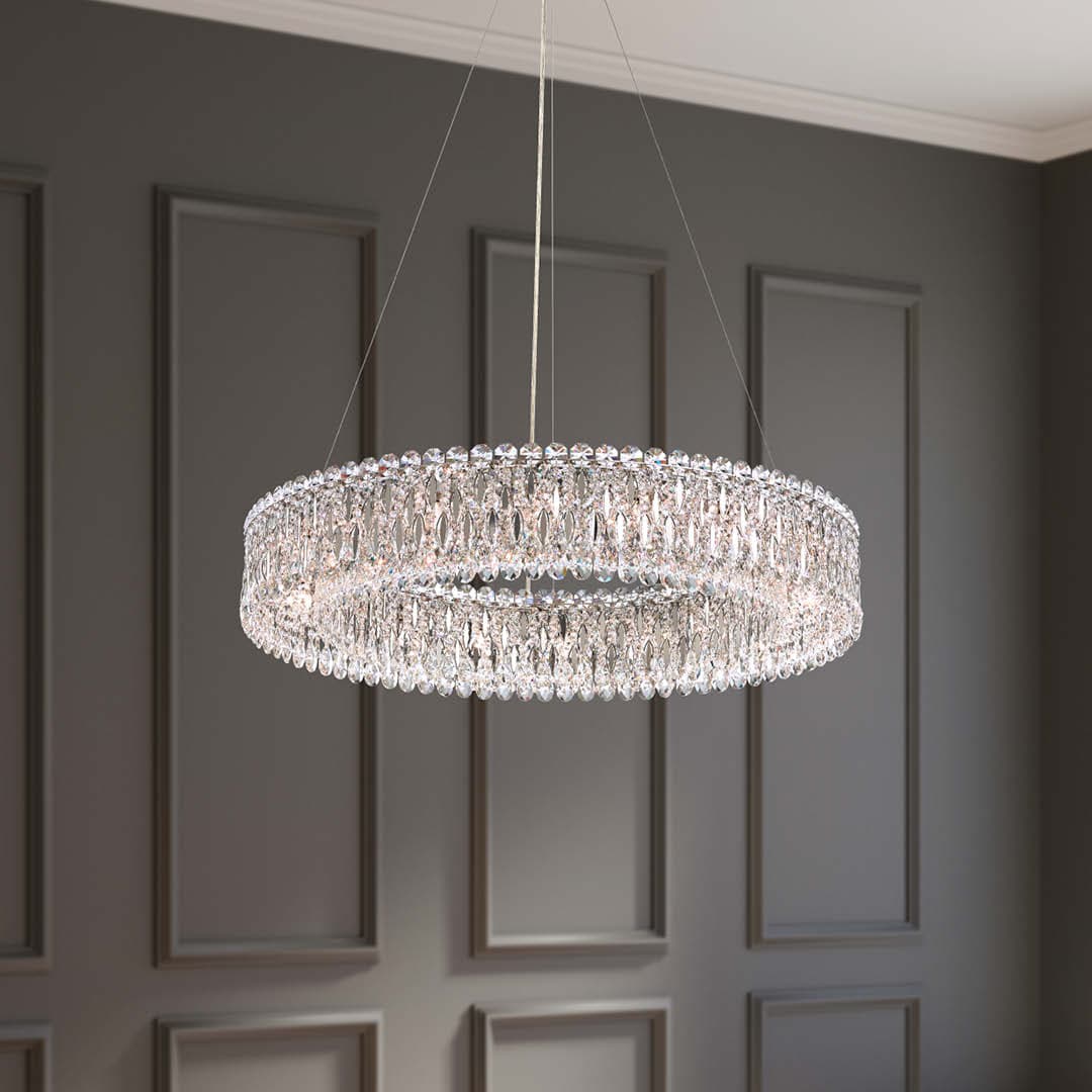 Sarella 27 Light Crystal Ring Chandelier in Heirloom Gold-img-3