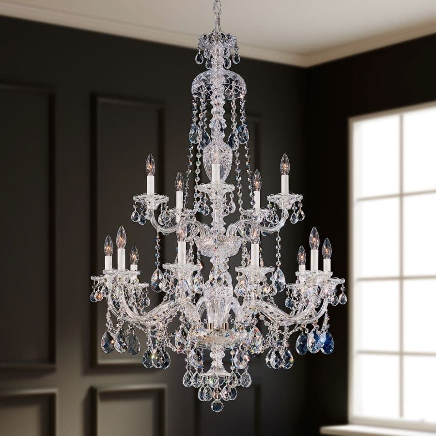 Sterling 15 Light Crystal Chandelier in Polished Silver-img-1