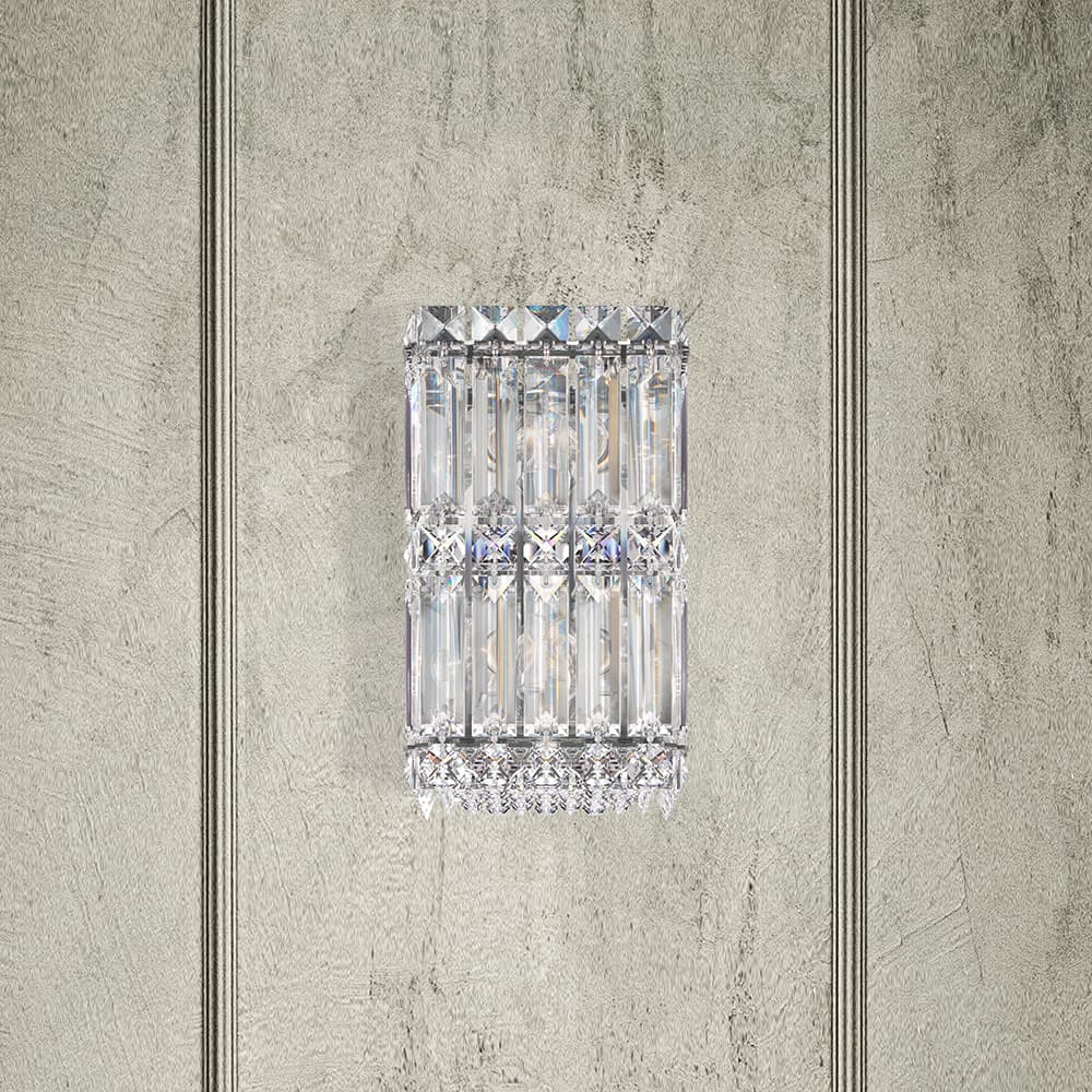 Quantum 2 Light Crystal Wall Light in Stainless Steel-img-1