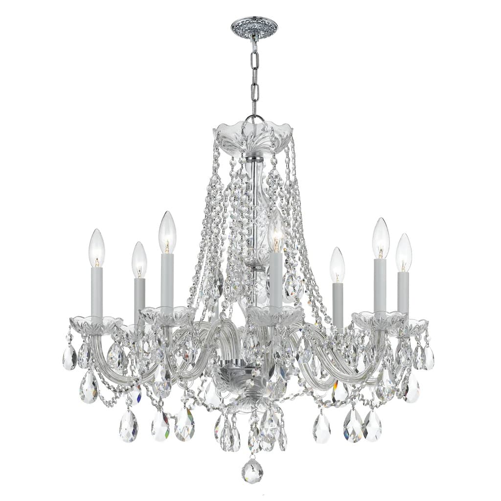 Simone 8 Light Crystal Chandelier in Chrome-img-2