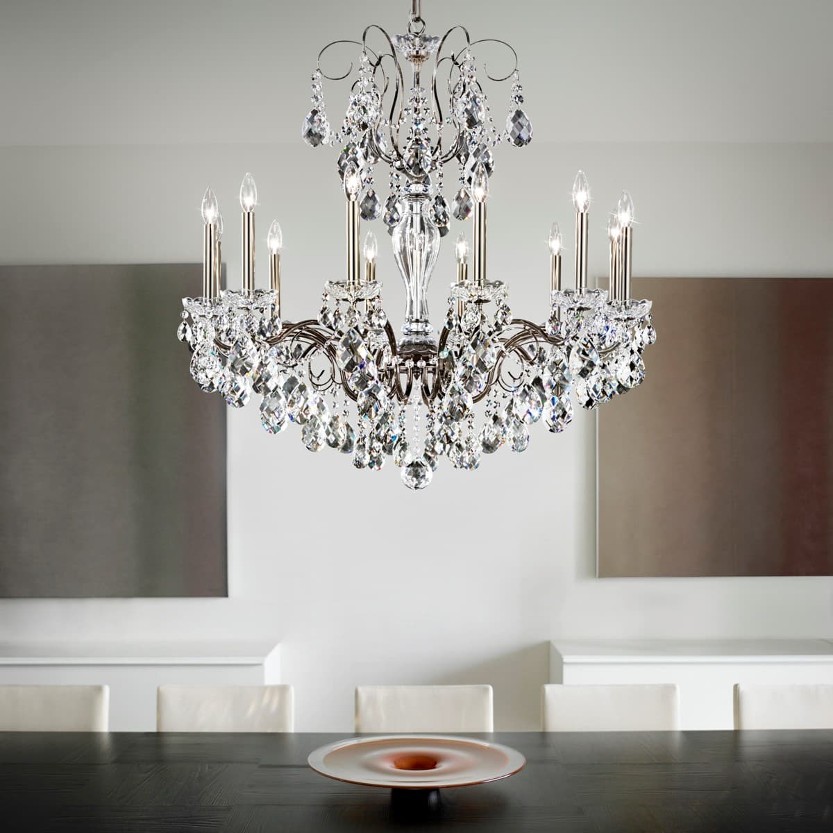 Sonatina 12 Light Crystal Chandelier in Polished Nickel-img-1