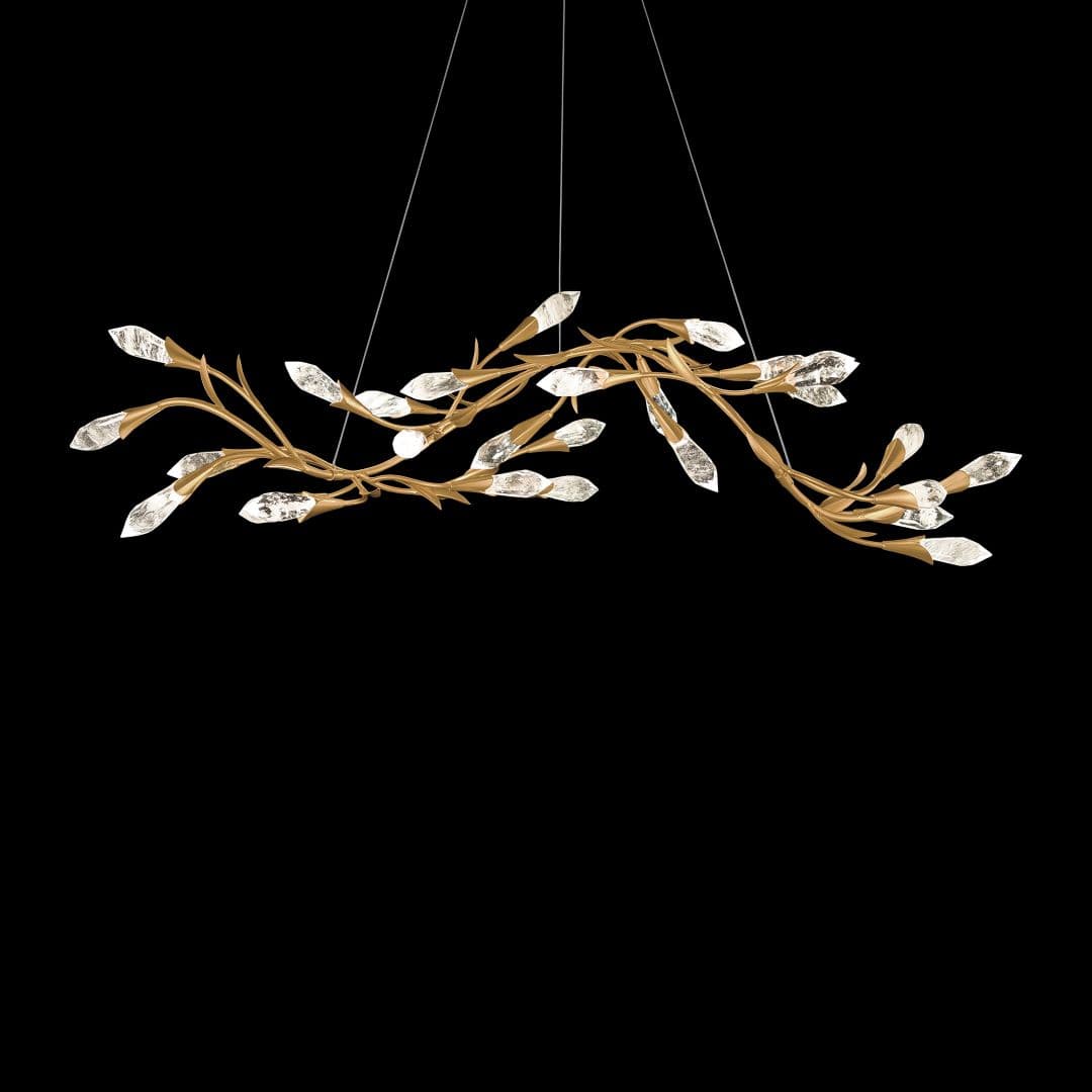 Secret Garden Linear Crystal Chandelier in French Gold-img-1