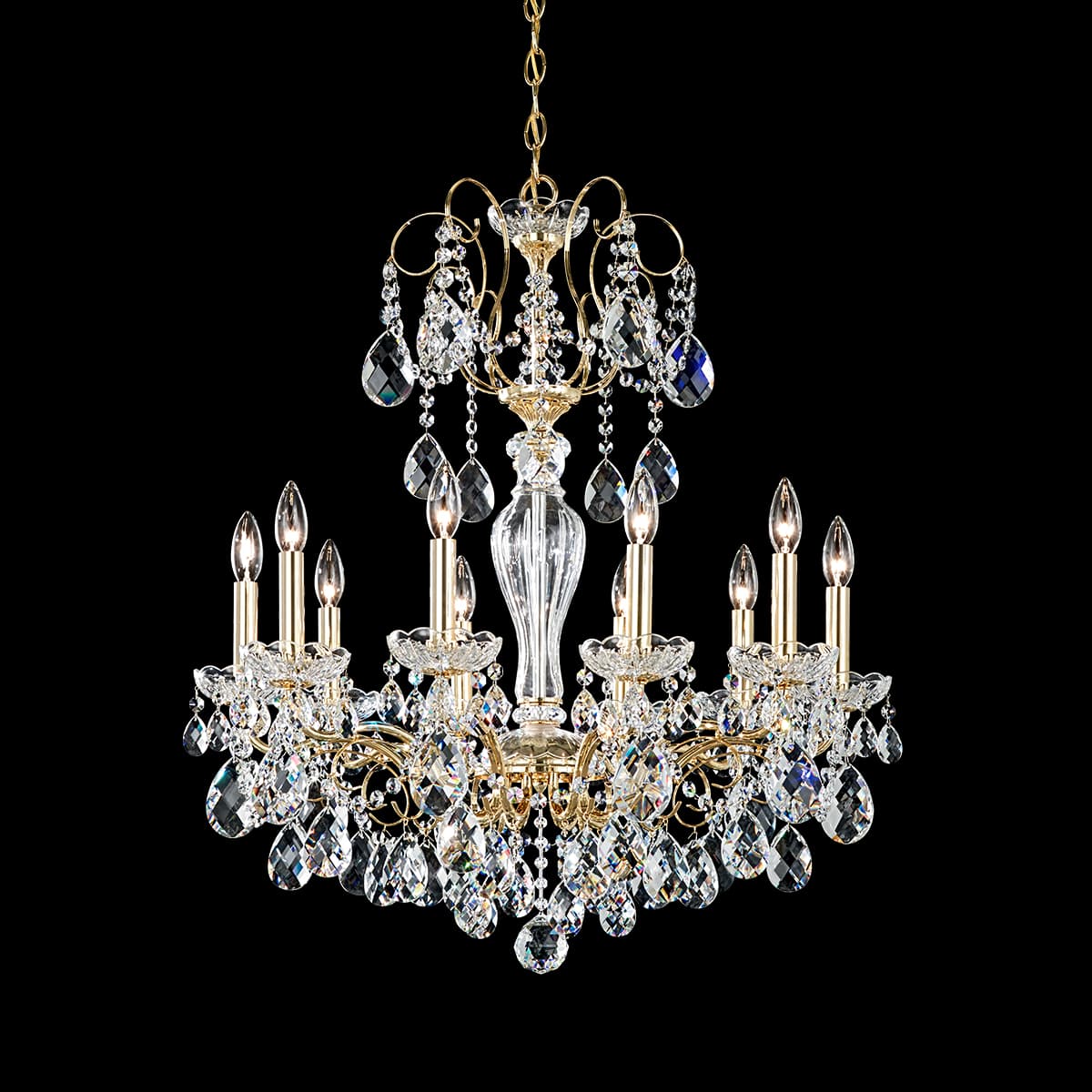 Sonatina 10 Light Crystal Chandelier in Heirloom Gold-img-1