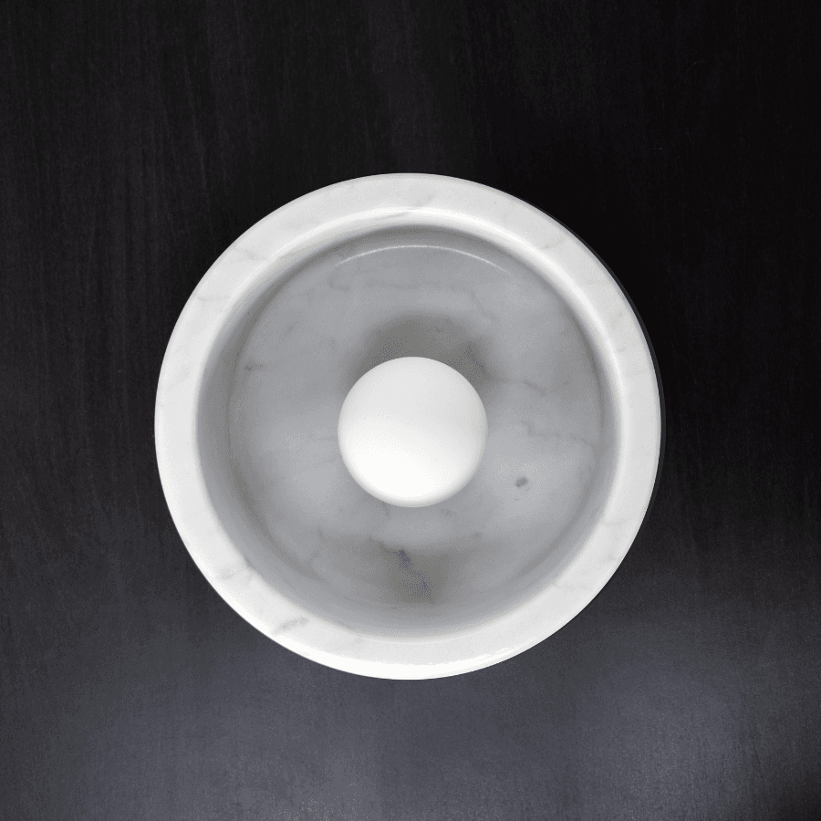 Lana 1 Light Marble Ceiling Flush in White & Polished Nickel-img-2