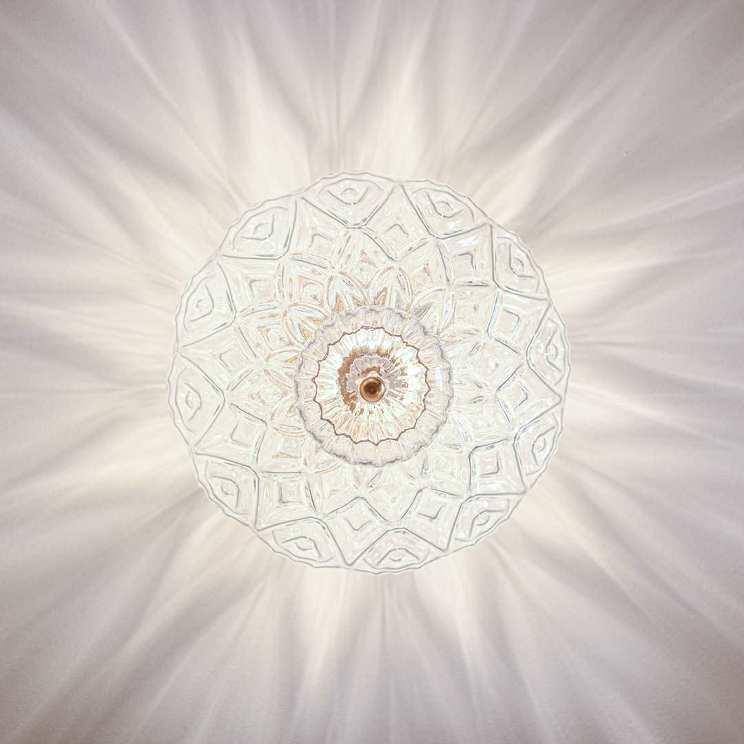 Corina 01 Ceiling Light in Brushed Gold & Clear Glass-img-6