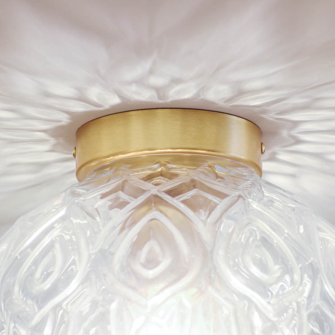 Corina 01 Ceiling Light in Brushed Gold & Clear Glass-img-8