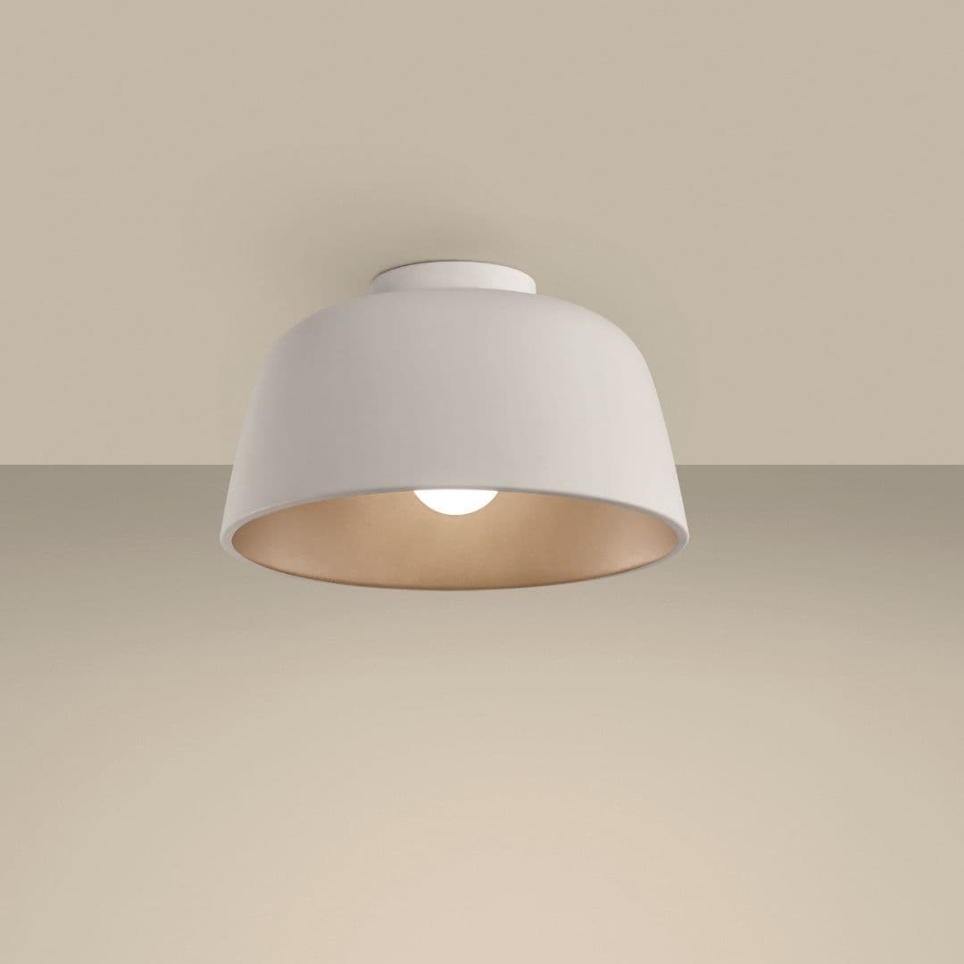 Kondo Ceiling Light - Small in White & Gold-img-1