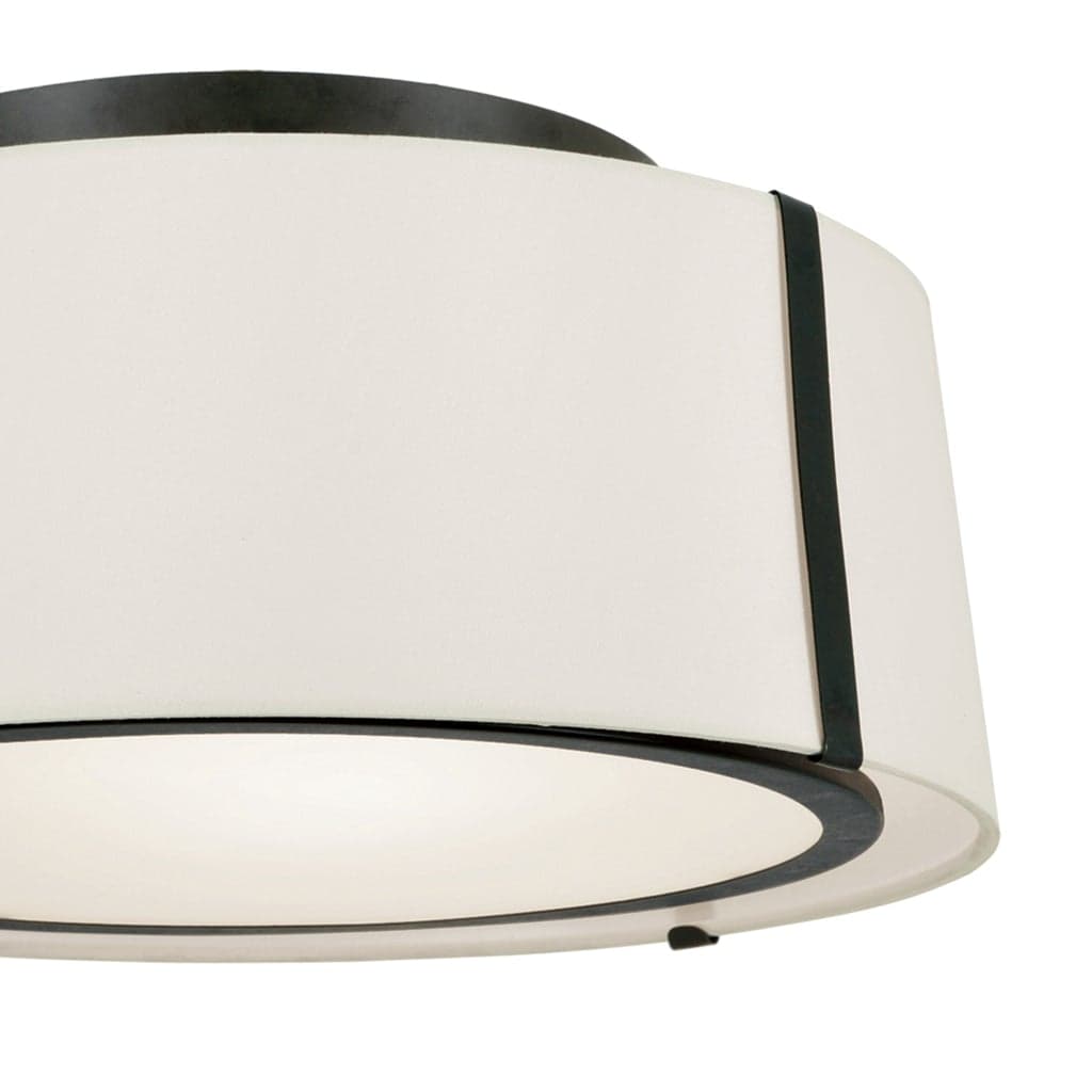Madison 3 Light Ceiling Flush in Black & White-img-2