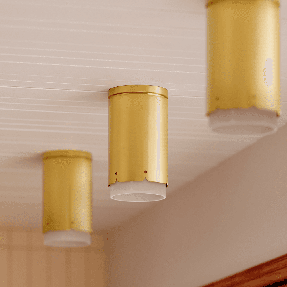 Addie 1 Light Flush Mount In Aged Brass-img-1