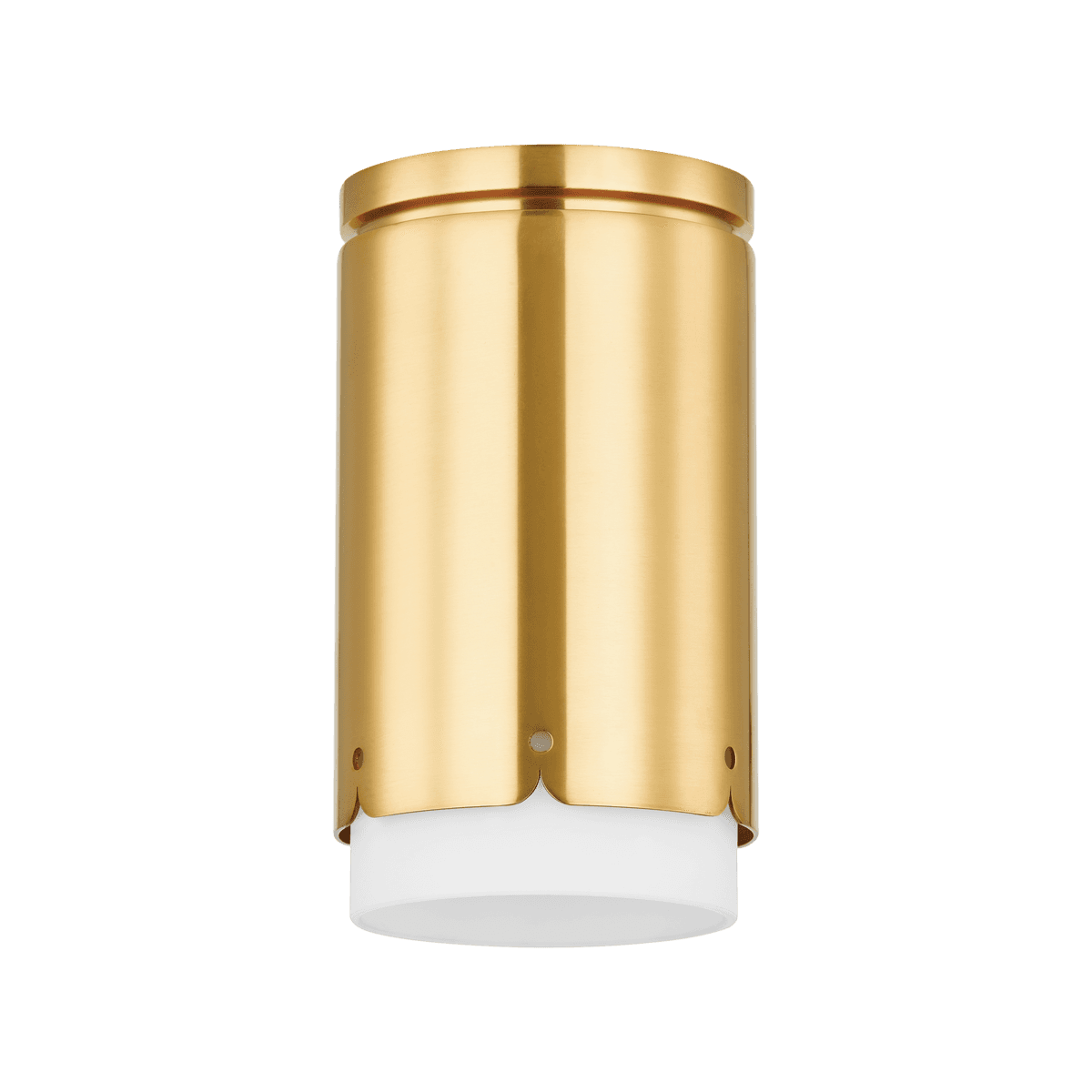 Addie 1 Light Flush Mount In Aged Brass-img-3