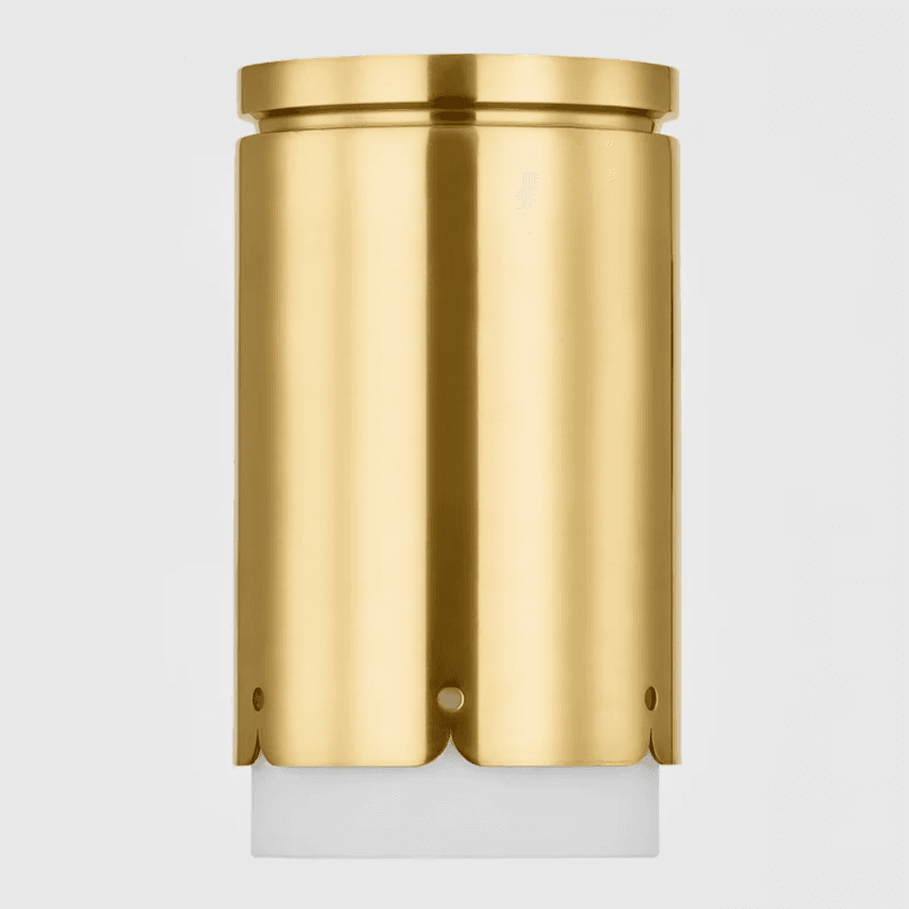 Addie 1 Light Flush Mount In Aged Brass-img-4