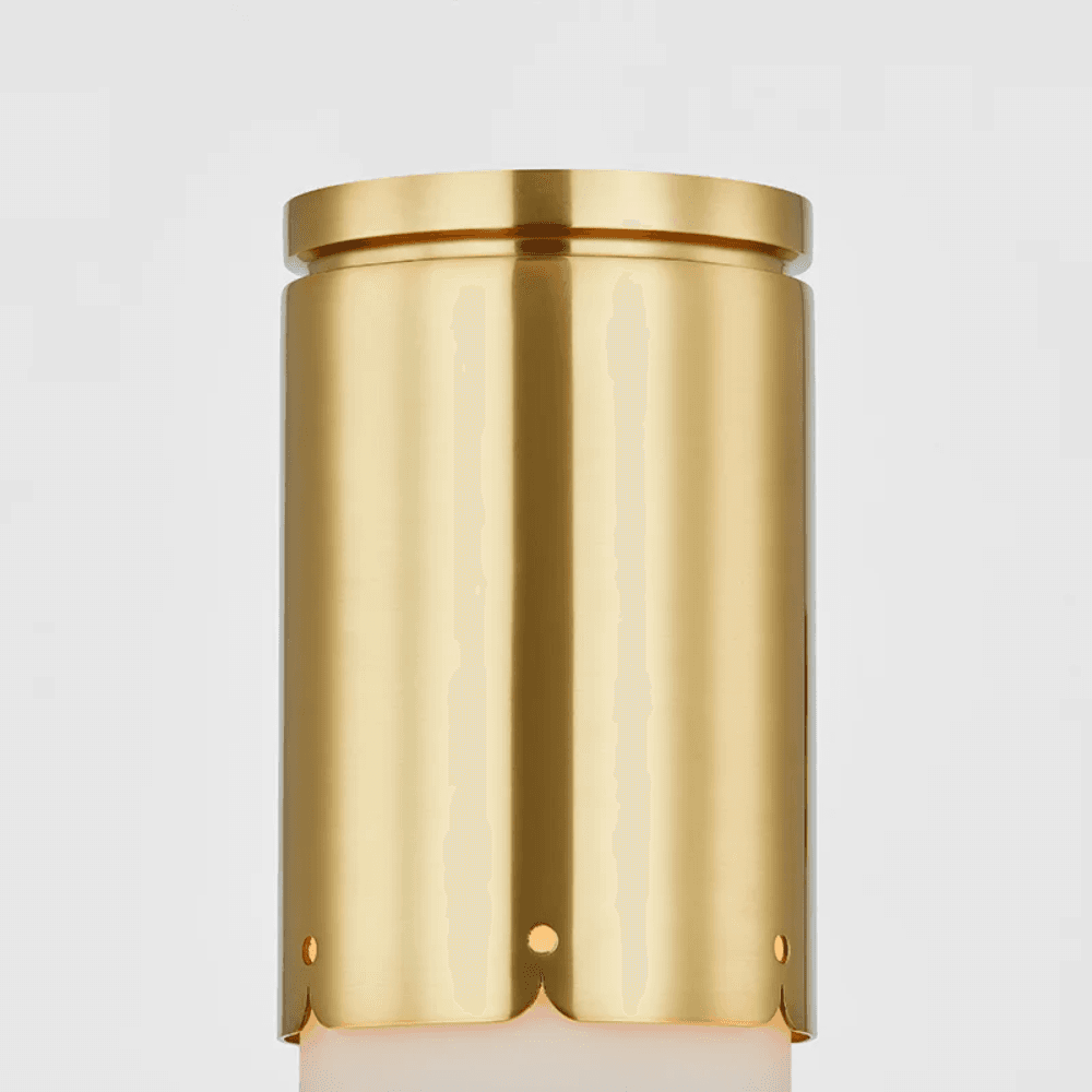 Addie 1 Light Flush Mount In Aged Brass-img-5