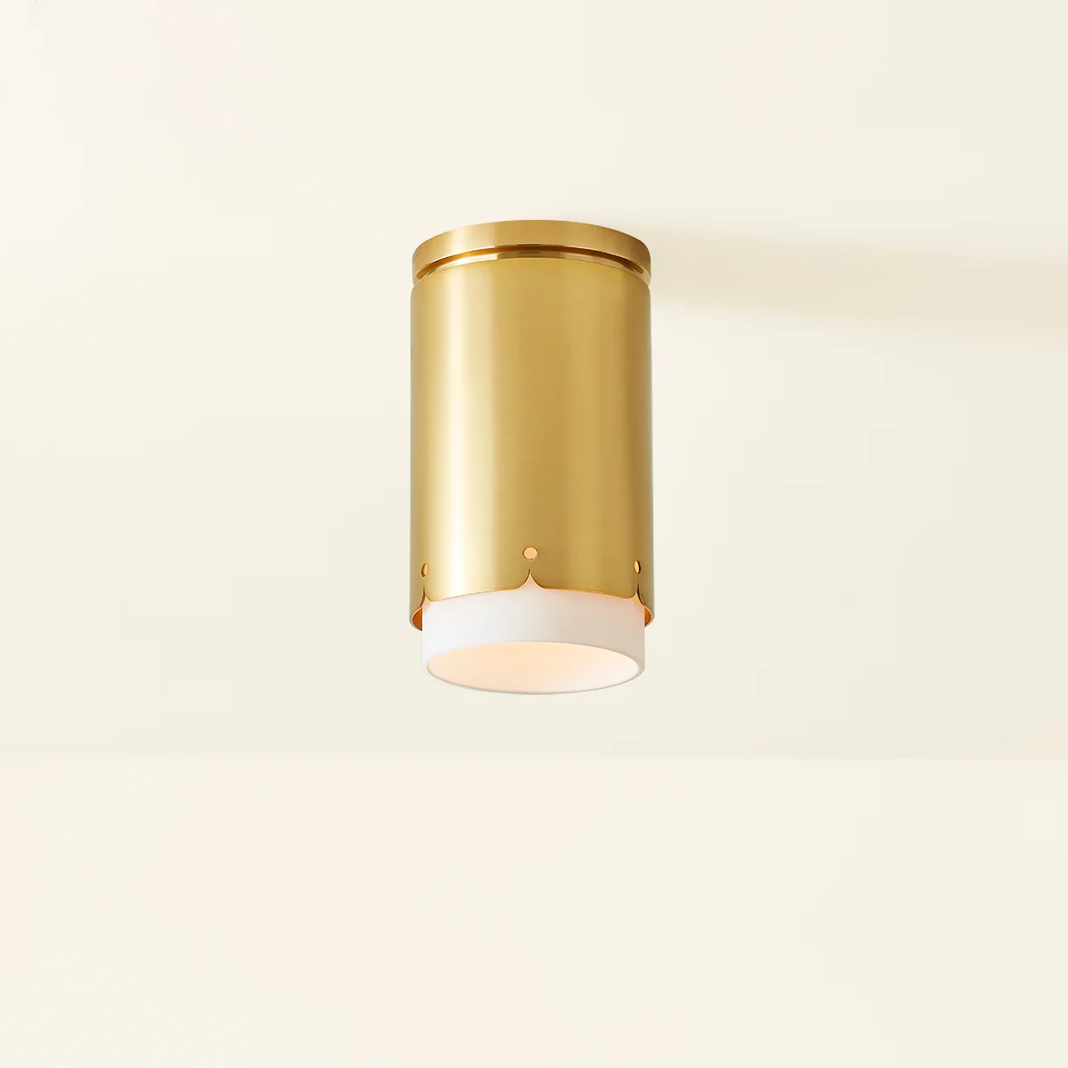 Addie 1 Light Flush Mount In Aged Brass-img-6