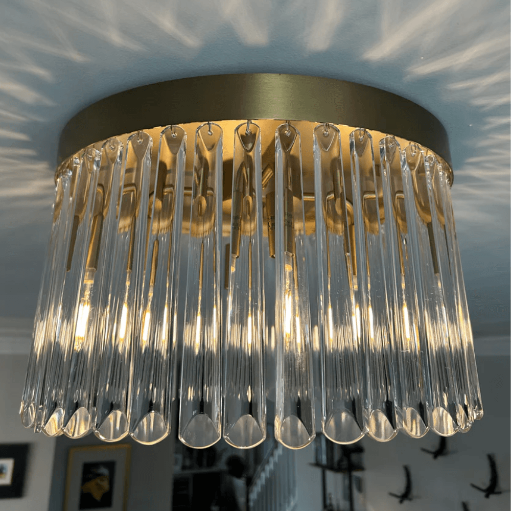 JOSEPHINE 4 LIGHT FLUSH MOUNT IN MODERN GOLD-img-2