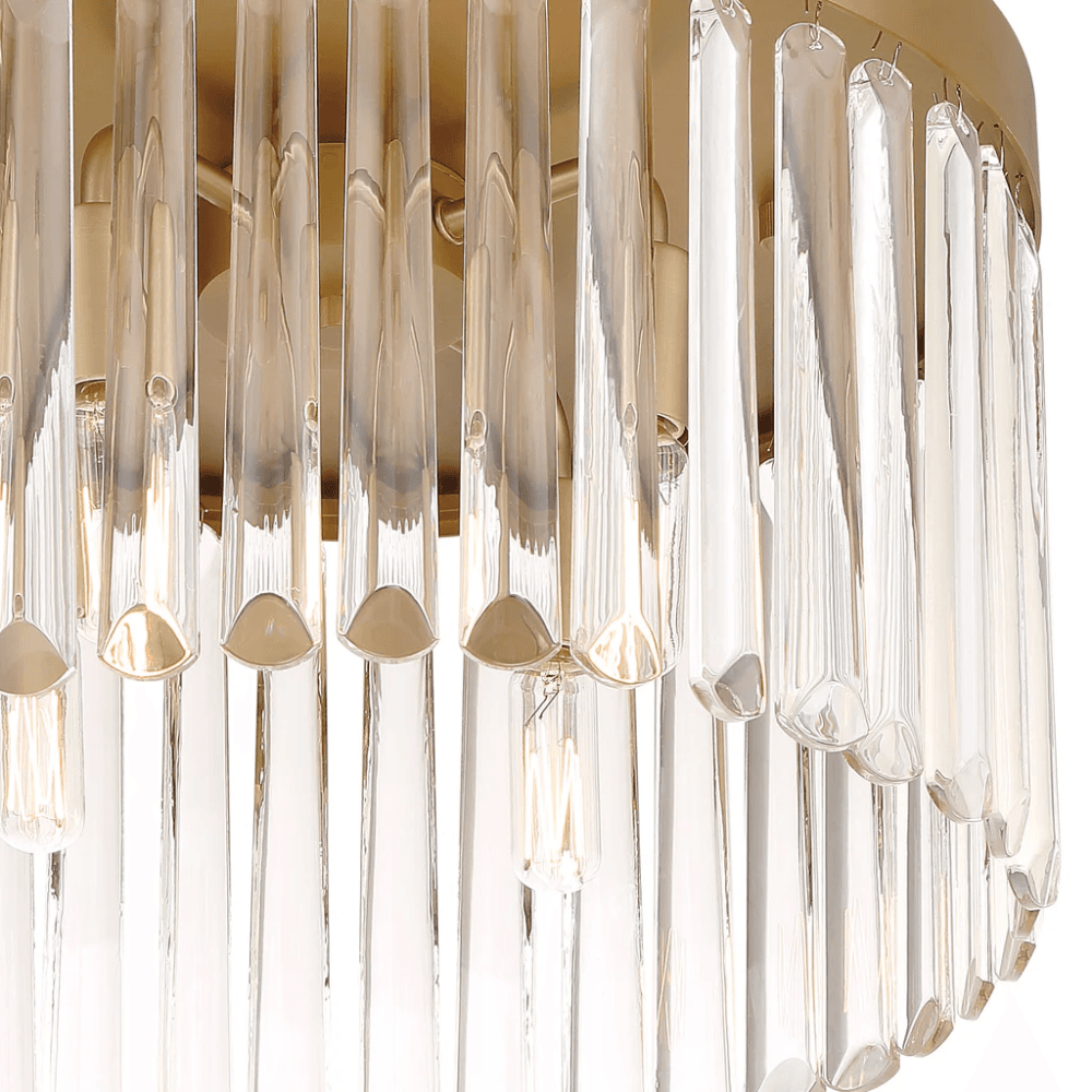 JOSEPHINE 4 LIGHT FLUSH MOUNT IN MODERN GOLD-img-3