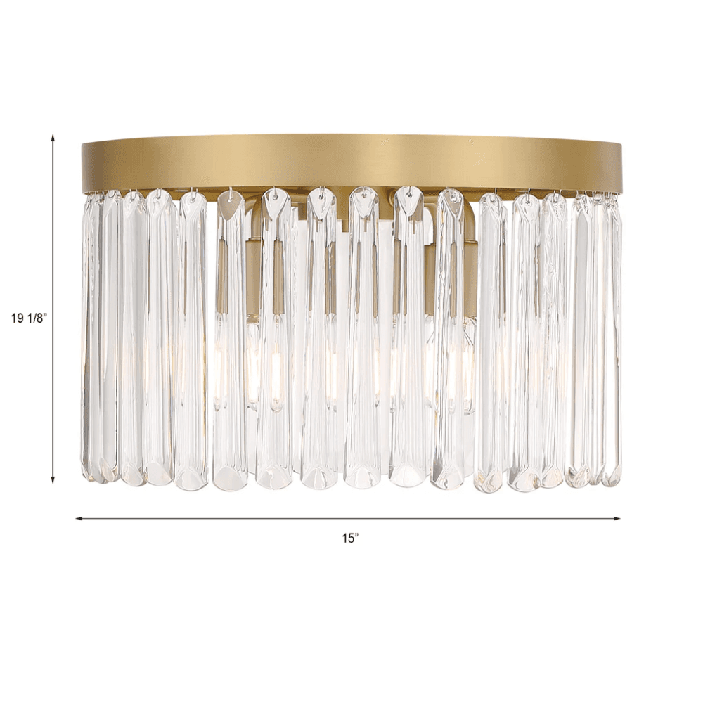 JOSEPHINE 4 LIGHT FLUSH MOUNT IN MODERN GOLD-img-6