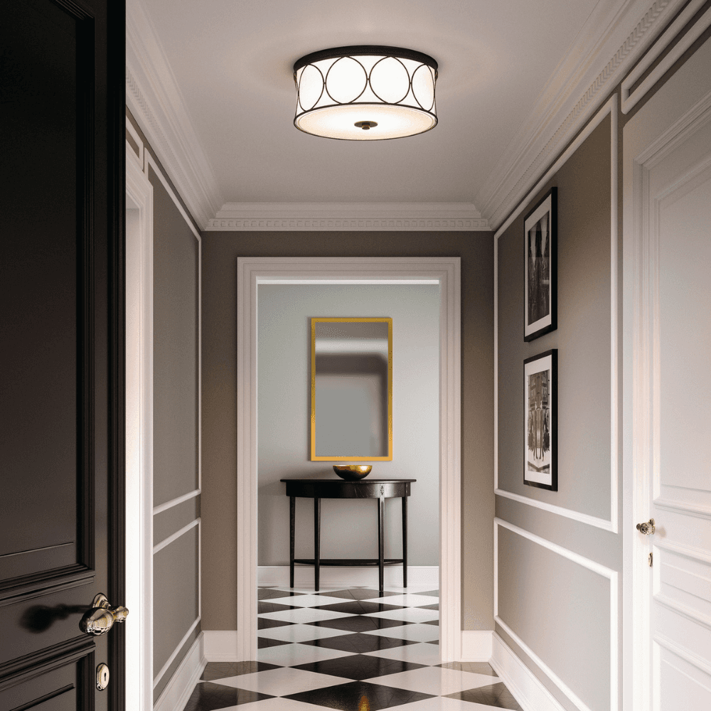 Penny 3 Light Flush Mount in Matte Black-img-1