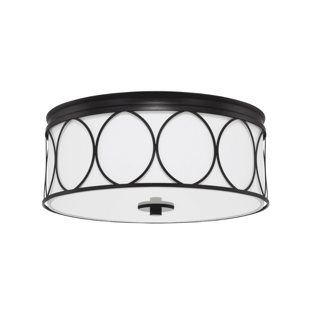 Penny 3 Light Flush Mount in Matte Black-img-2