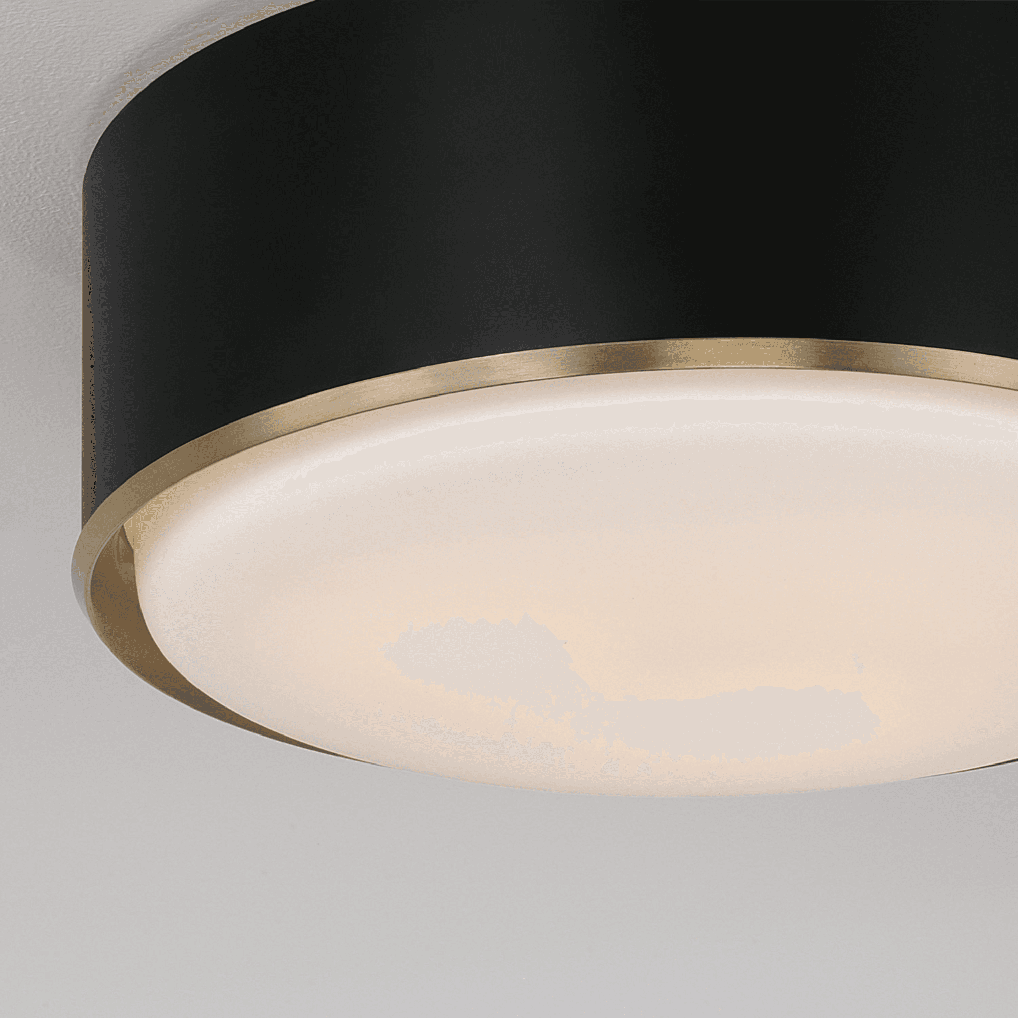 Swell 3 Light Flush Mount in Matte Brass & Black-img-2