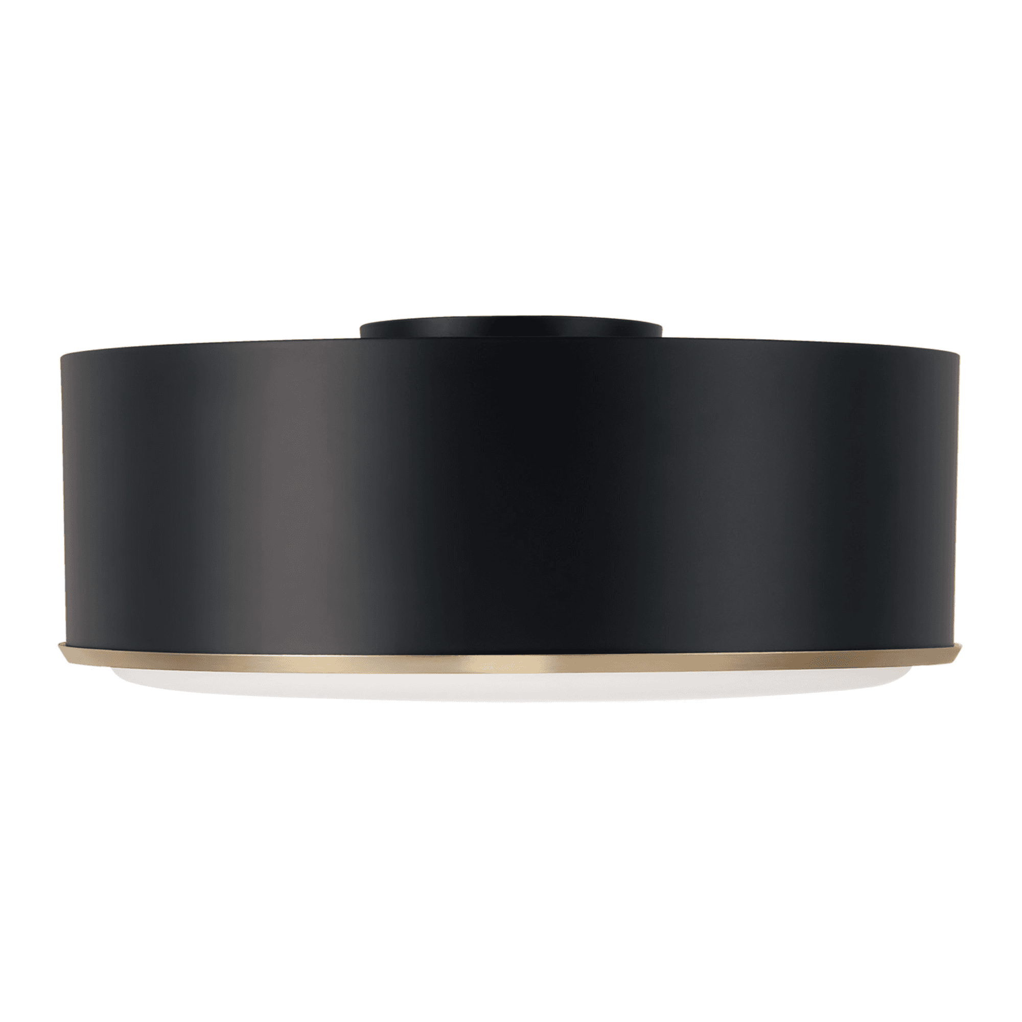 Swell 3 Light Flush Mount in Matte Brass & Black-img-3