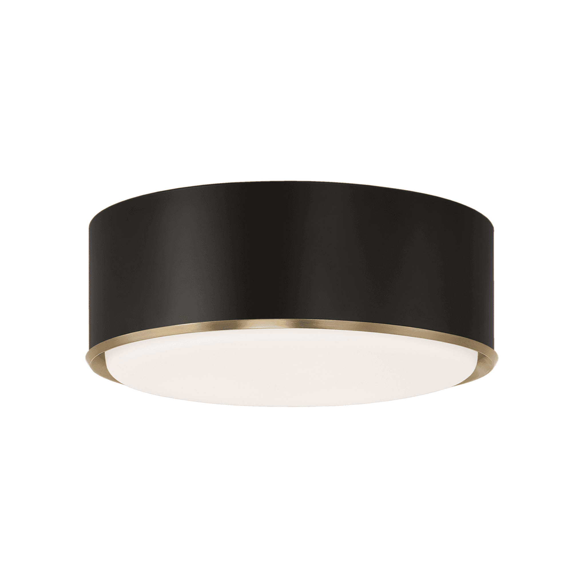Swell 3 Light Flush Mount in Matte Brass & Black-img-4