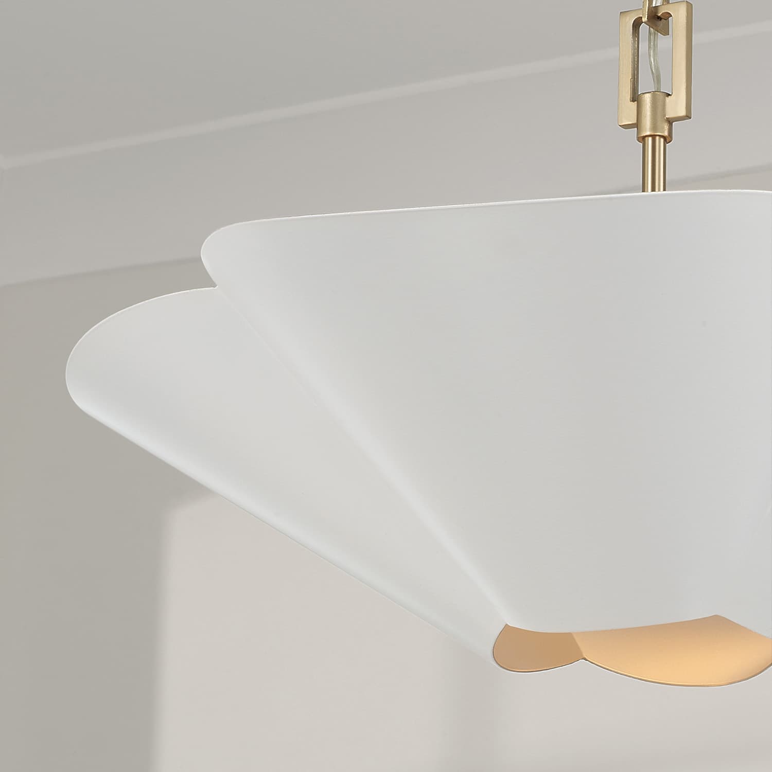 Botanical 4 Light Semi Flush - Large in Matte Brass & White-img-7