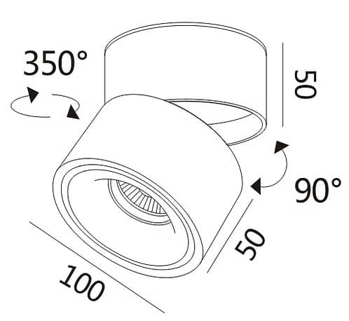 Kine Adjustable Spot Light in White-img-2