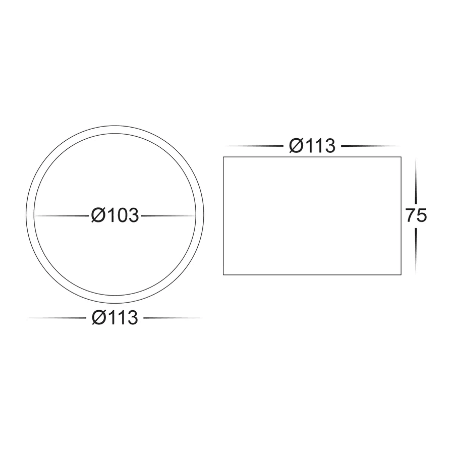 Pan Surface Mounted Down Light in Black-img-2