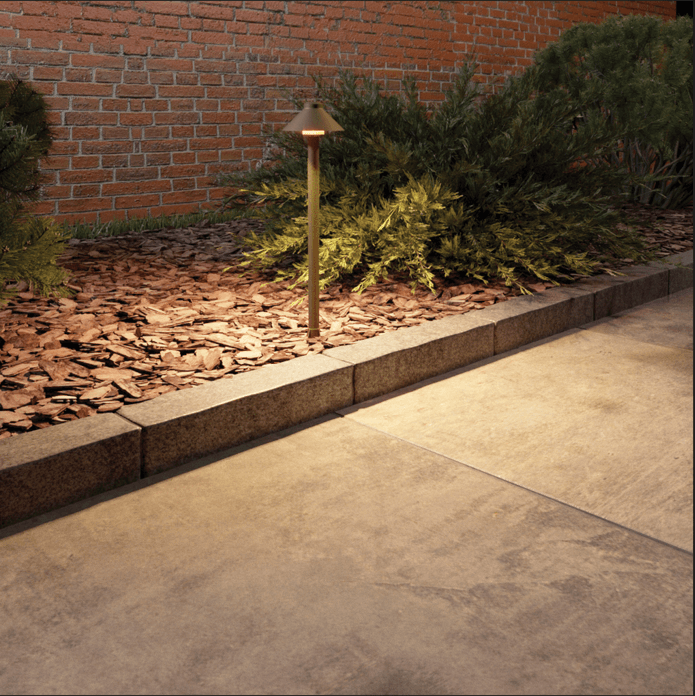 Bollard Mushroom Outdoor Garden Light in Aged Brass-img-2