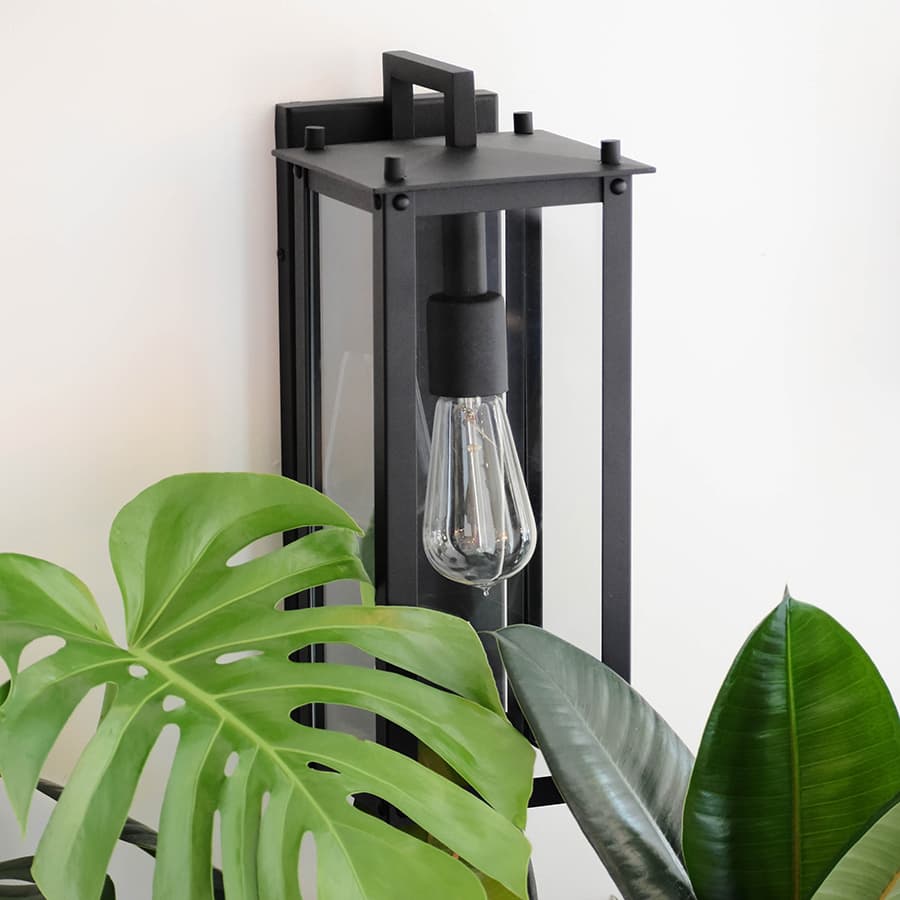 Boman 1 Light Wall Lantern - Small in Black-img-1