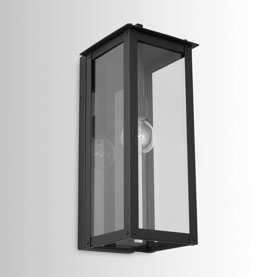 Boman 1 Light Wall Lantern - Small in Black-img-2