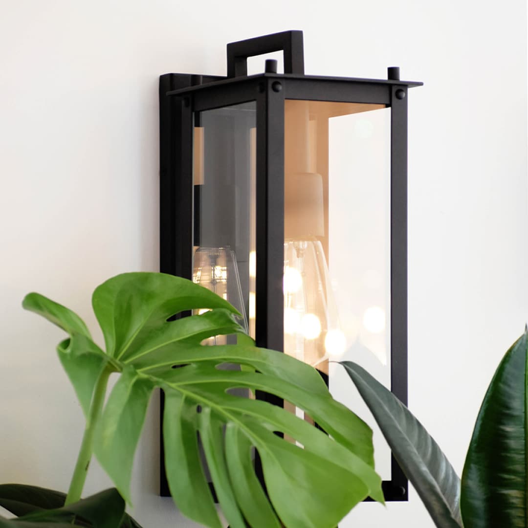 Boman 1 Light Wall Lantern - Small in Black-img-4