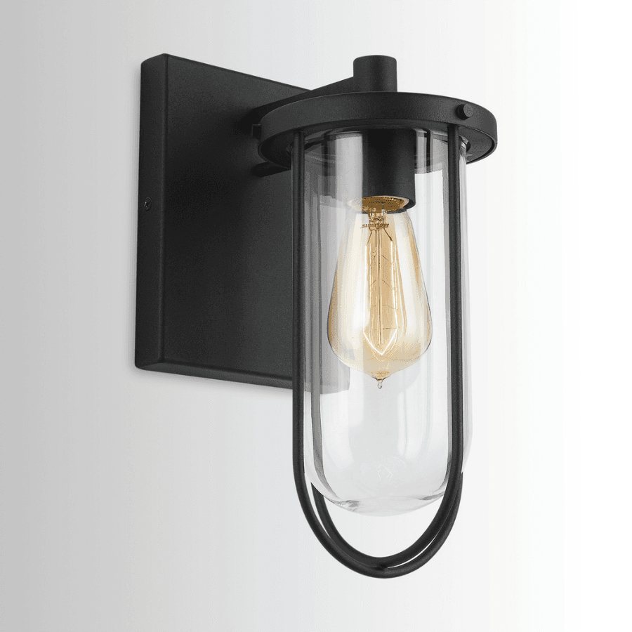 Loxley 1 Light Outoor Wall Lantern - Small in Black-img-2