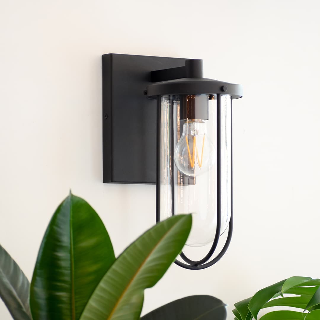 Loxley 1 Light Wall Lantern - Medium in Black-img-4