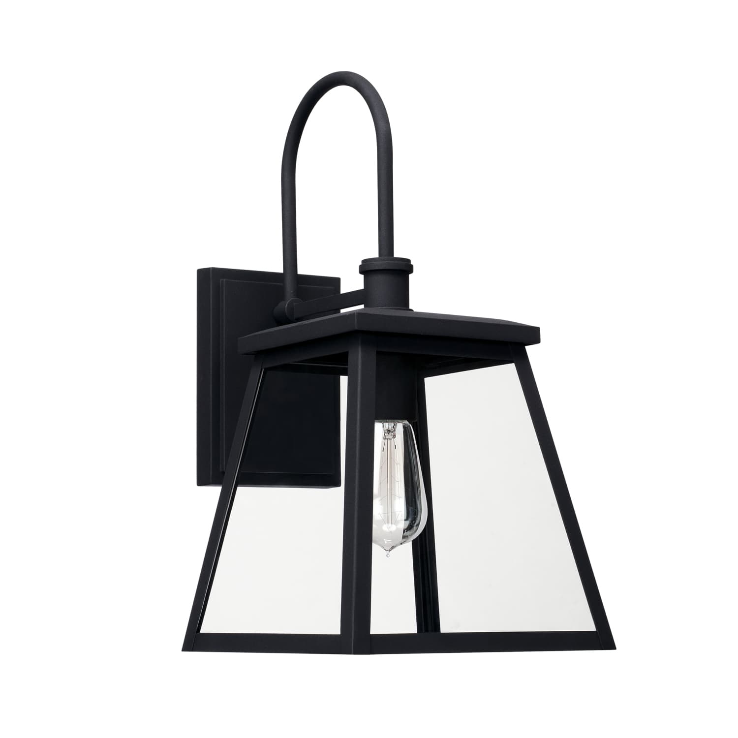 Vern 1 Light Outdoor Wall Lantern in Black-img-2