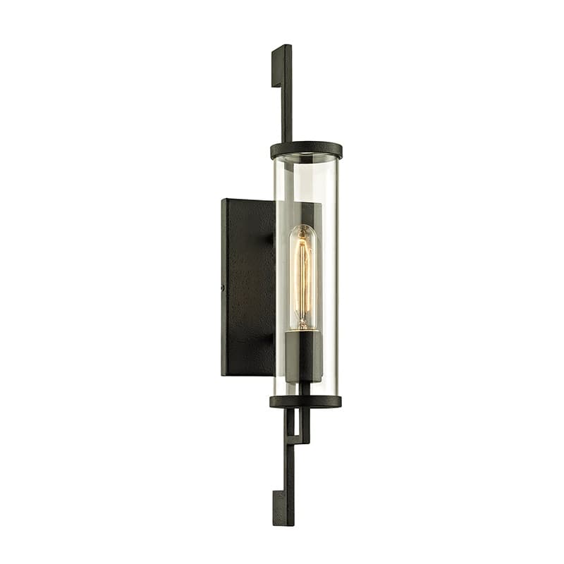 Jasper 1 Light Outdoor Wall Lantern - Small in Forged Iron-img-1