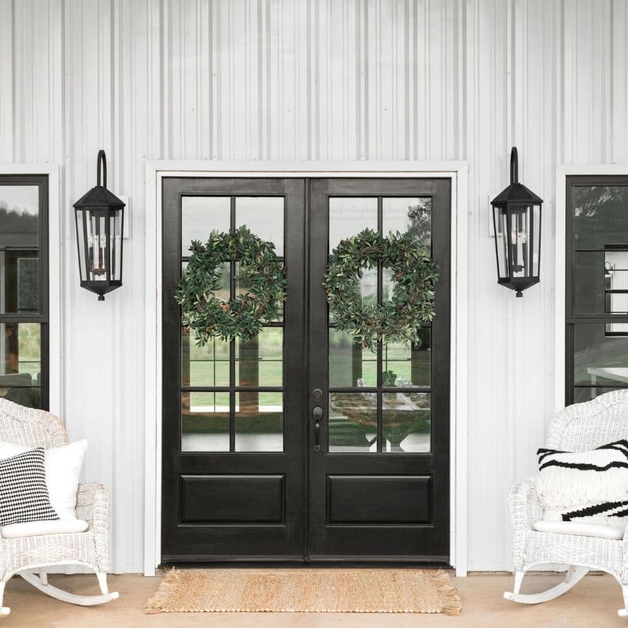 Landon 3 Light Outdoor Wall Lantern - Large in Black-img-1