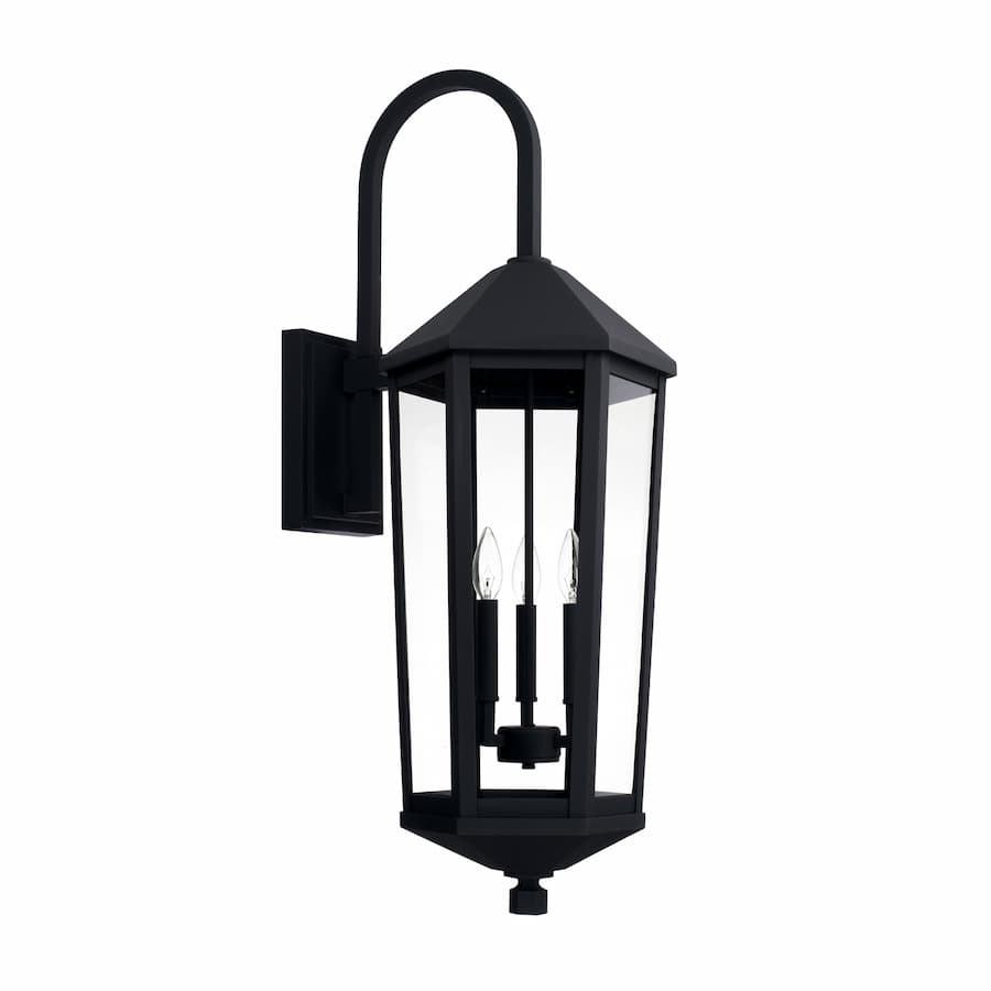 Landon 3 Light Outdoor Wall Lantern - Large in Black-img-2
